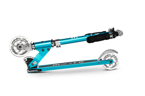 MICRO - two-wheeled scooter for children from 5 years Sprite LED, ocean blue