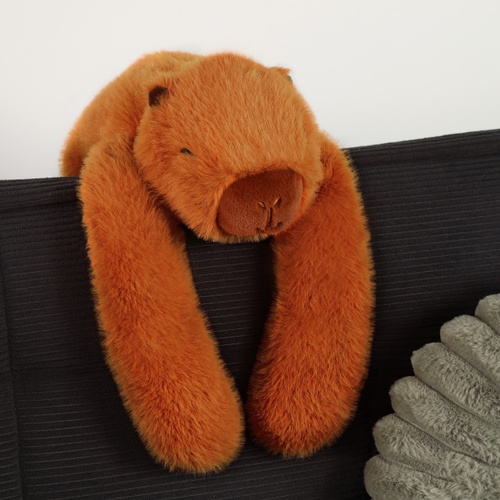 DOUDOU – Podcoll weighted plush capybara by Histoire d'Ours, 50 cm, reddish-brown