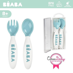  Beaba - Plastic cutlery in a case blue