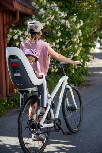 Hamax - Caress w/lockable bracket (frame mounted) -  Dark Grey/red