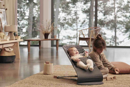 BABYBJÖRN - Bouncer Bliss, Anthracite/Landscape Print, Cotton