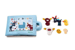 LILLIPUTIENS - Soft activating book with mini - cuddly toys "Baby boom" Farma 18 m +