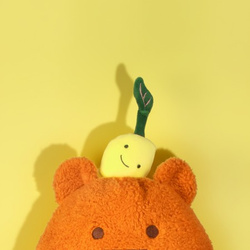 DOUDOU - MIAM! John Lemon, 60 cm, orange lemon