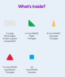 MAGNA-TILES - magnetic tiles microMAGS - 70 el.