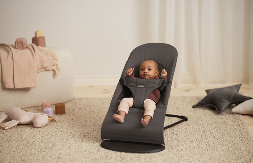 BABYBJÖRN - Bouncer BLISS Woven/Jersey Tri Fabric, Dark Grey