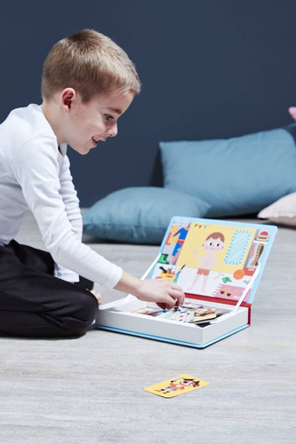 Janod - Magnetic puzzle. Costumes Boy Magnetibook collection 2018