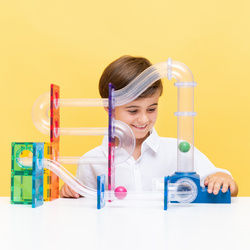 CONNETIX – Magnetic Tiles Ball Run Launcher Pack - 47 pieces