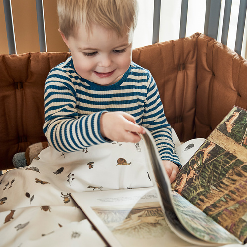 Leander - Baby bedding, 70x100 cm, Forest, Organic Cotton, Cappuccino