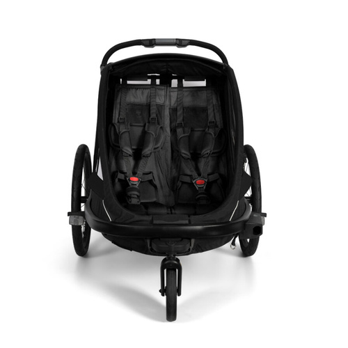Hamax - Bike trailer for kids BREEZE + Jogger wheel, double - Back
