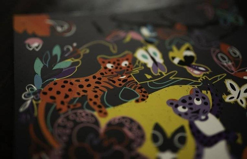 Janod - Creative set for scratching Animals of the world 5+