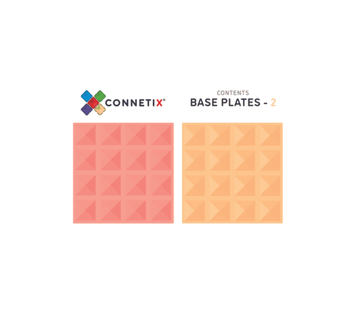 CONNETIX - 2 Piece Base Plate Lemon & Peach Pack