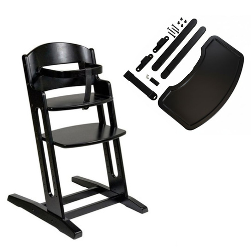 BabyDan - DanChair feeding chair + DanTray tray SET, black