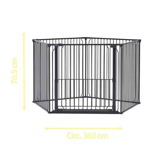 DogSpace - King Mommy+ Supreme Puppystay Pen / Dog Room Divider , Black