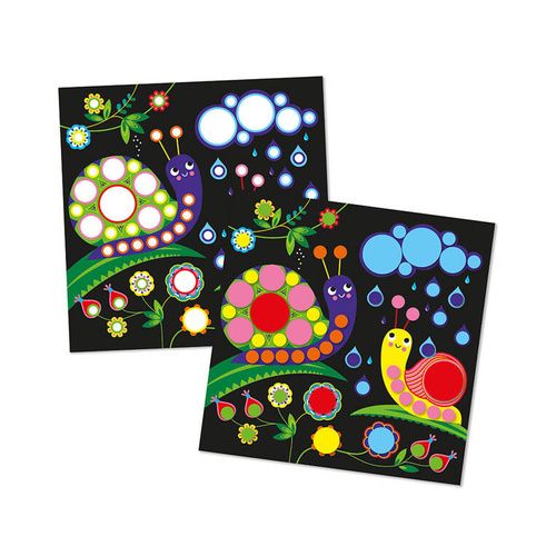 Janod - Creative set My arts & crafts 3+ round stickers