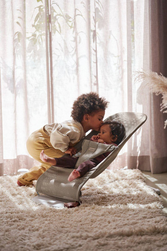 BABYBJÖRN - Bouncer Bliss MESH - Grey Beige + Toy Googly Eyes Pastels