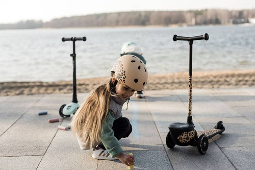 SCOOTANDRIDE - Highwaykick 3 LED - Folding scooter with light-up wheels 3+ Blueberry