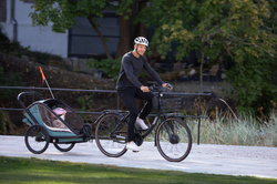 Hamax - Bike trailer for kids COCOON ONE - Green/black