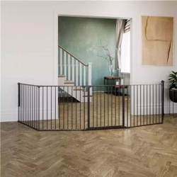 DogSpace - Max Multi Expandable Dog Room Divider / Pet Pen, Black (90-350cm)