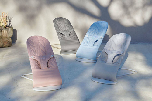 BABYBJÖRN - Bouncer BLISS Woven - Dusty Pink, Petal Quilt