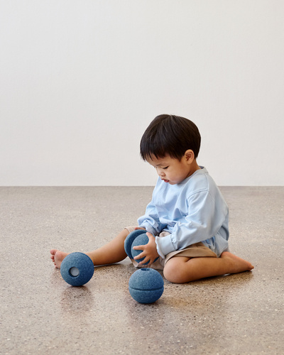 MODU - 3x Foam Ball, deep blue / sky blue