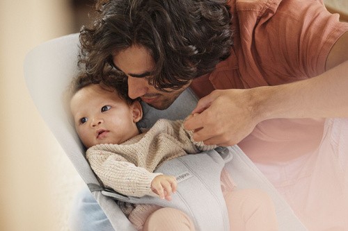 BABYBJÖRN - Bouncer BLISS Woven - Light grey mélange
