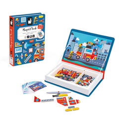 Janod - Magnetic puzzle Fire brigade Magnetibook 3-8 years