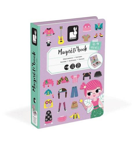 Janod - Magnetic puzzle. Costumes Girl Magnetibook collection 2018