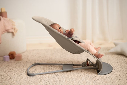BABYBJÖRN - Bouncer BLISS Woven/Jersey Tri Fabric, Sand Grey