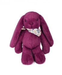 DOUDOU – Lapin Fleurette plush rabbit by Doudou et Compagnie, 35 cm, plum