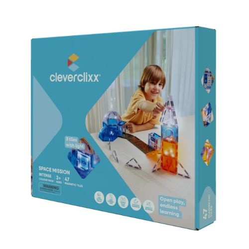 CLEVERCLIXX – Space Mission Pack magnetic tiles – 47 pieces