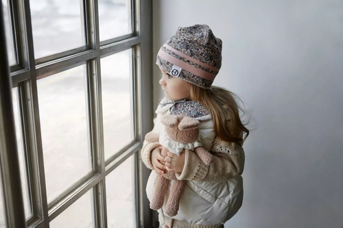 Elodie Details - Winter Beanie - Blue Garden- 6-12 months