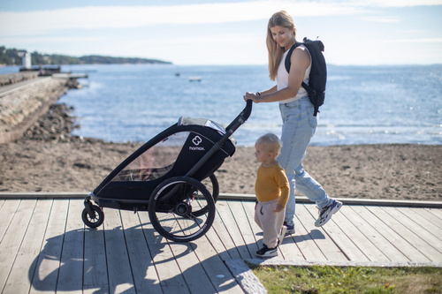 Hamax - Bike trailer for kids  BREEZE ONE + Jogger wheel - Black