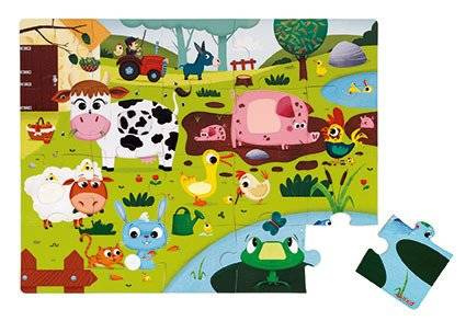 Janod - Sensory puzzle 20 pieces Farm