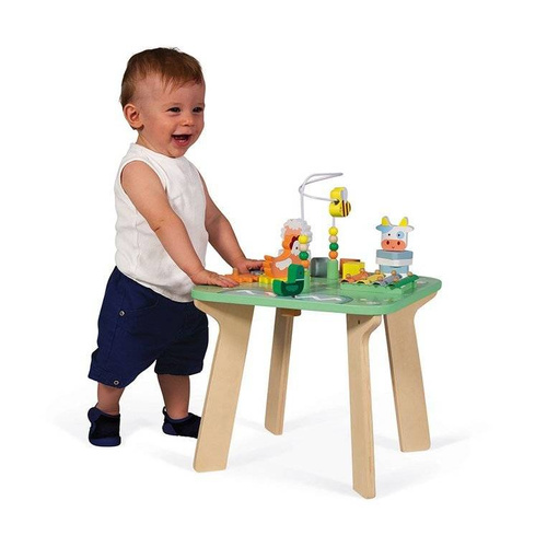 Janod - Multifunctional wooden educational table Meadow 12 m +