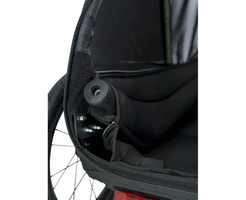 Bicycle trailer for a dog - Hamax Pluto M 35 kg - Green / Black