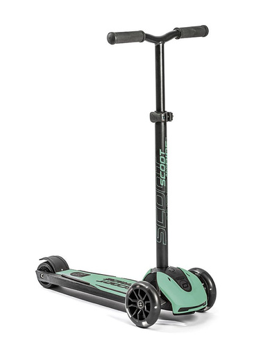 SCOOTANDRIDE - Highwaykick 5 LED - Folding scooter with light-up wheels 5+ Forest