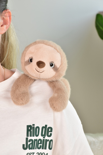 DOUDOU - magnetic plush Podcoll Sloth, Histoire d'Ours, 30 cm, beige