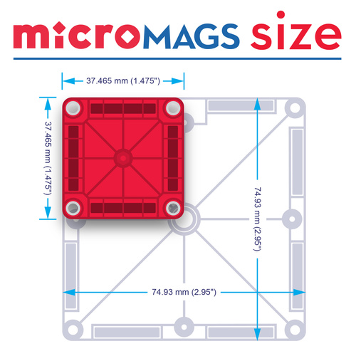 MAGNA-TILES - magnetic tiles microMAGS - 70 el.