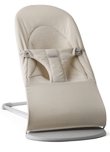 BABYBJÖRN - Bouncer BLISS Woven/Jersey Tri Fabric, Light Beige