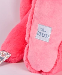 DOUDOU – Lapin Fleurette plush rabbit by Doudou et Compagnie, 70 cm, coral