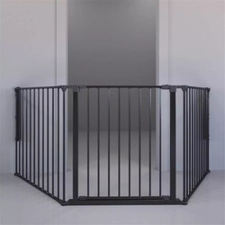 DogSpace - Max L Multi Expandable Dog Gate, Black (90-223 cm)