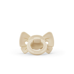 ELODIE DETAILS - Binky Bow silicone pacifier 3m+, oat white