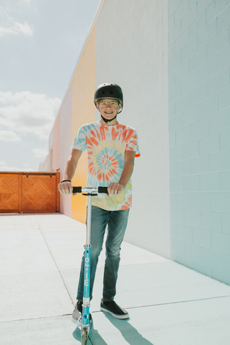 MICRO - two-wheeled scooter for children from 5 years Sprite LED, ocean blue