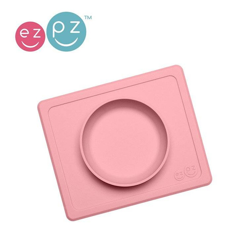 EZPZ - Silicone bowl with 2in1 placemat Mini Bowl pastel pink
