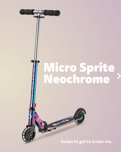 MICRO - two-wheeled scooter for children from 5 years Sprite LED, neochrome