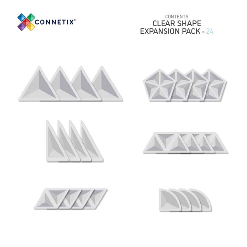 CONNETIX - Clear Shape Expansion Pack - 24 pc.