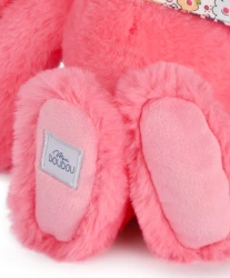 DOUDOU – Lapin Fleurette plush rabbit by Doudou et Compagnie, 25 cm, coral