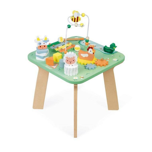 Janod - Multifunctional wooden educational table Meadow 12 m +
