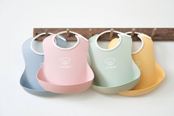 BABYBJÖRN - 2 big soft Bibs -  Grey / Powder Pink