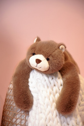 DOUDOU – Podcoll weighted plush teddy bear by Histoire d'Ours, 50 cm, light brown
